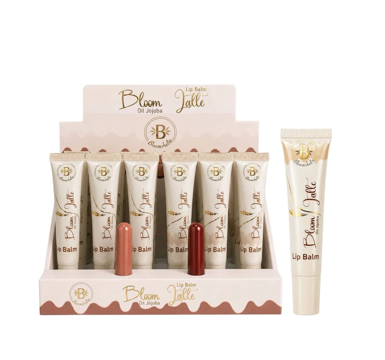 BRILLO GLOSS CON COLOR BLOOM LATTE OIL JOJOBA BLOOMSHELL