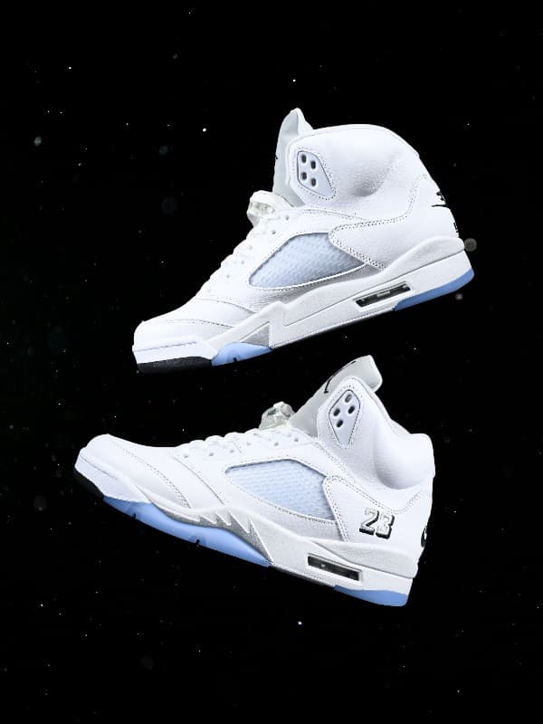 AJ5 Metallic White