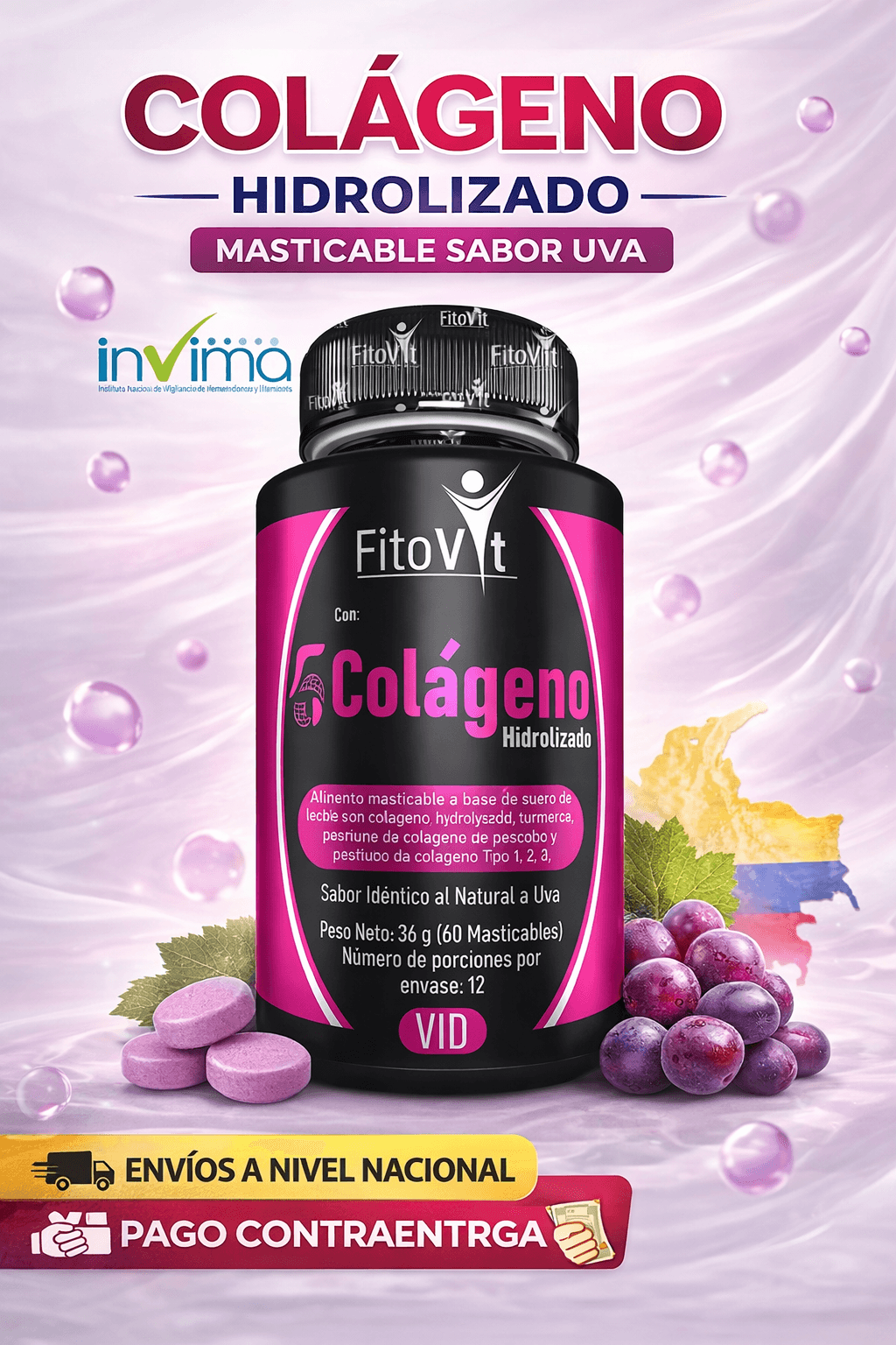 5 Colagenos Piel x 60 Unid