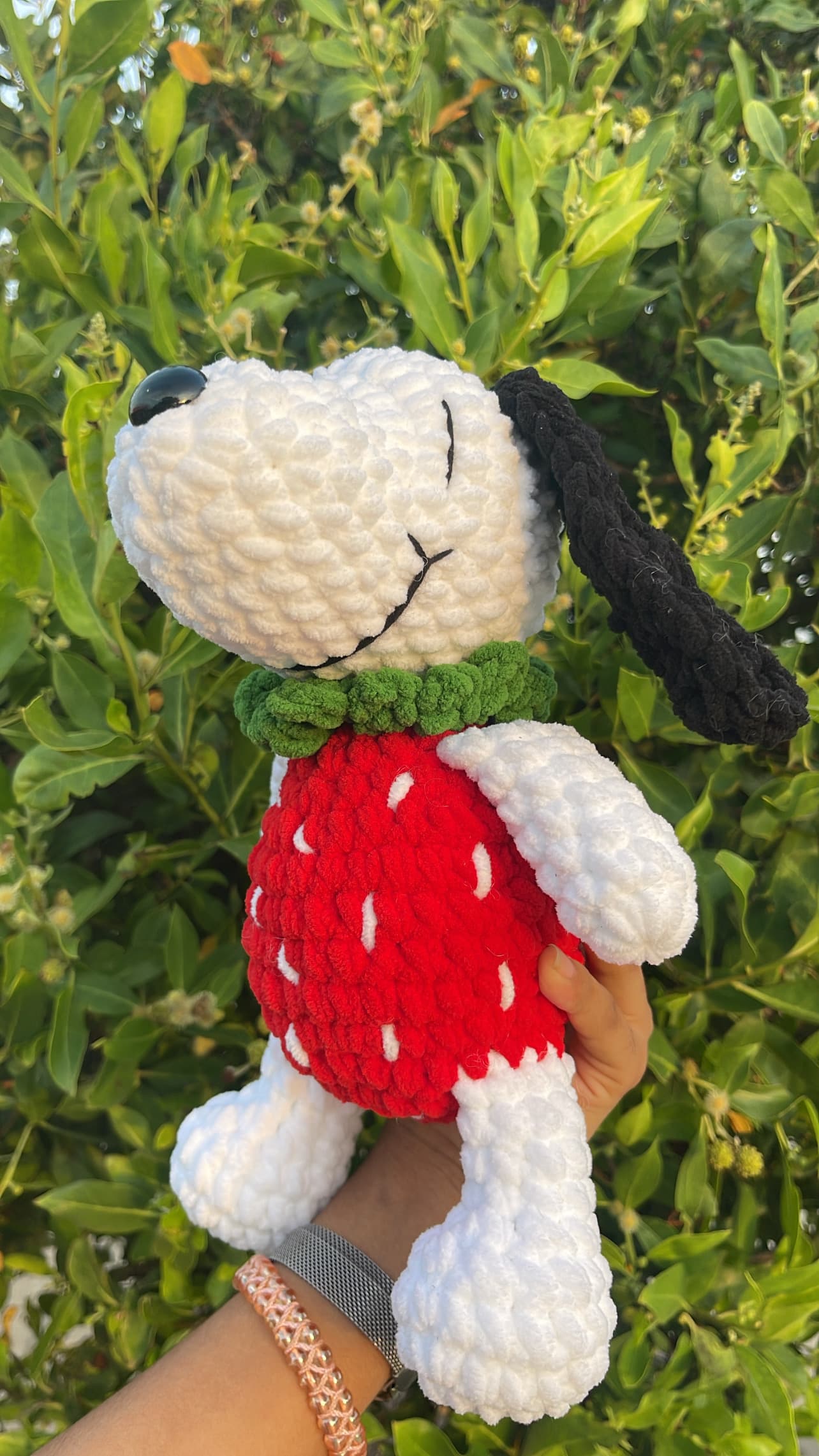 Snoopy atuendo de fresa 🍓