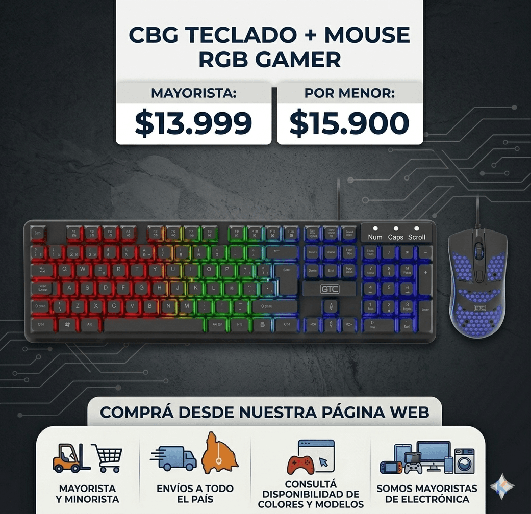 CBG TECLADO + MOUSE RGB GAMER