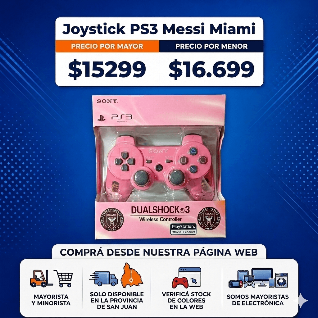 Joystick PS3 Messi Miami