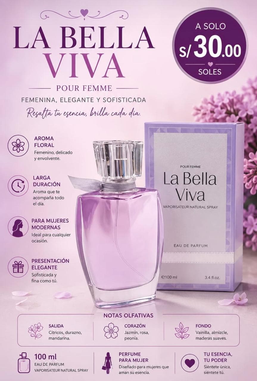 LA BELLA VIDA | Perfume Mujer 100ml | Fragancia Elegante