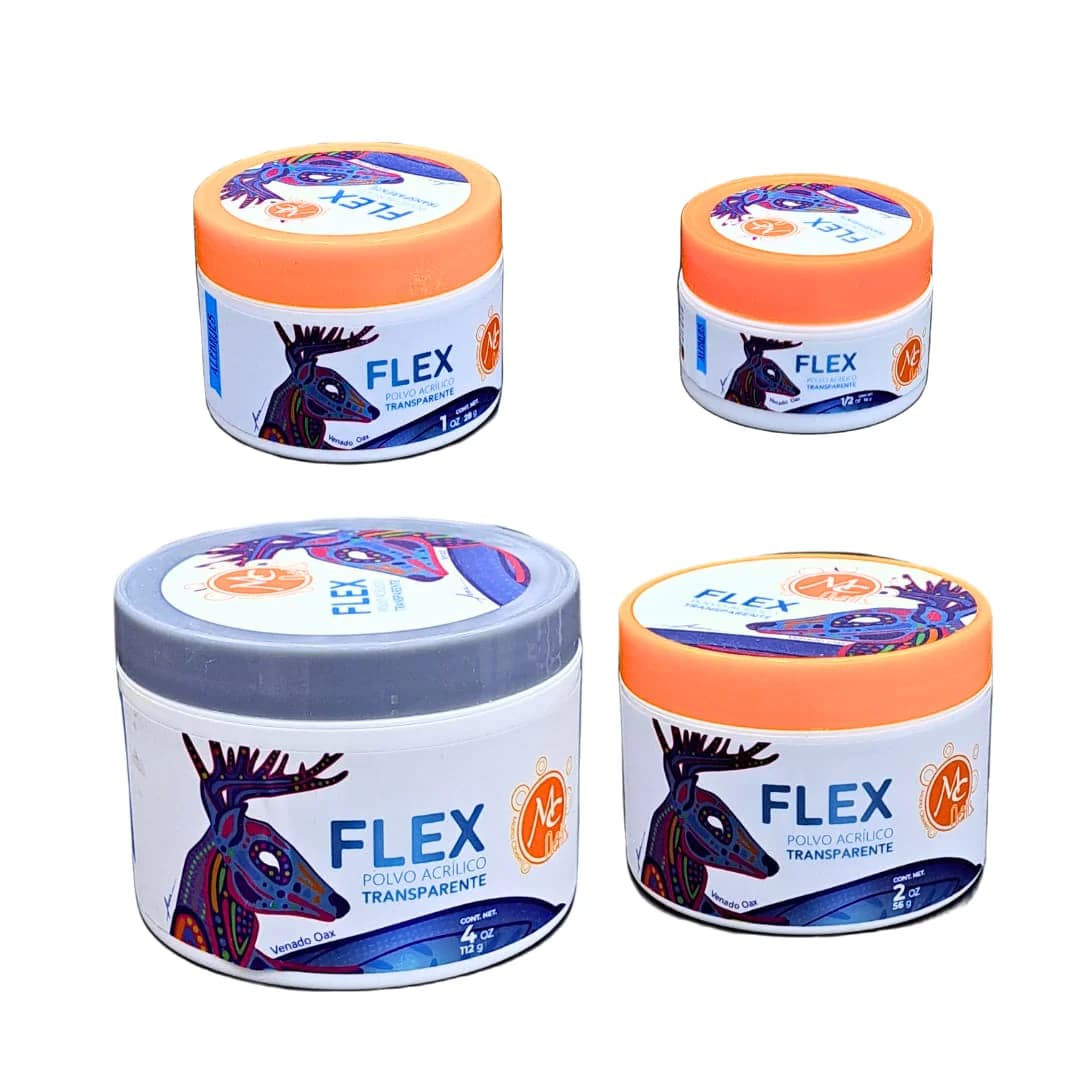 POLVO ACRÍLICO FLEX TRANSPARENTE MC NAILS