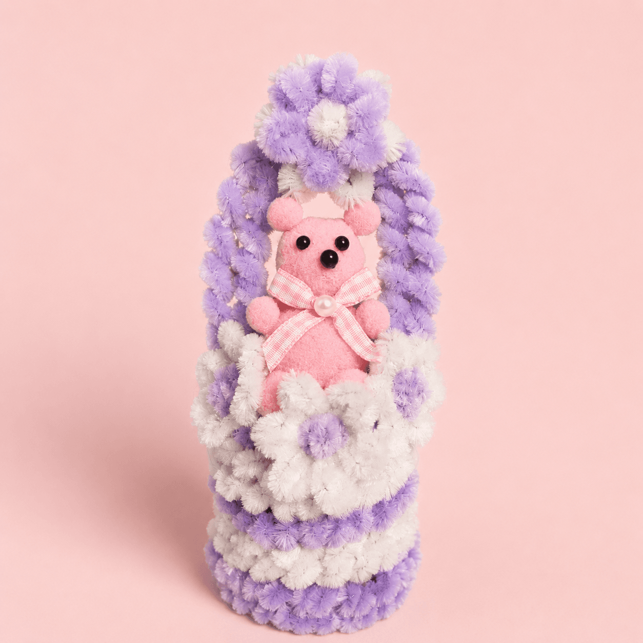 Handmade Teddy Bear Floral Basket