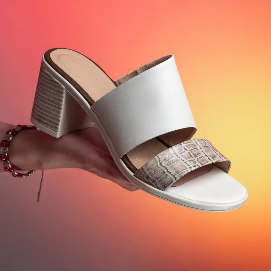 Sandalias de taco cuadrado